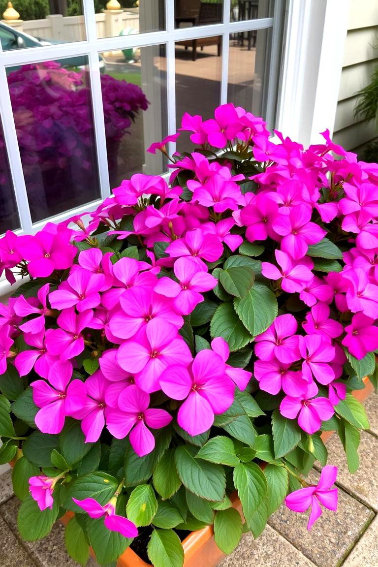 Impatiens Burst of Color in the Shade - 24 Outdoor Plants for Patio