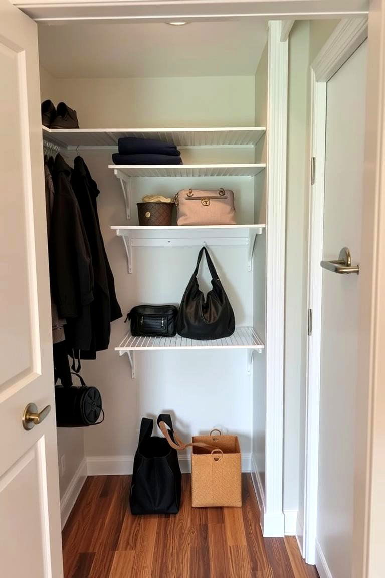 Implement Adjustable Shelves for Flexibility - 24 Entryway Closet Ideas