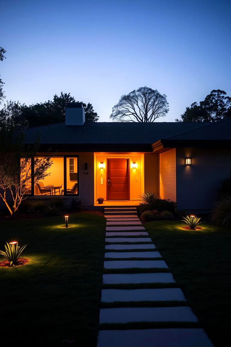 Implementing Strategic Outdoor Lighting - 24 Mid-Century Modern Exterior Home Ideas