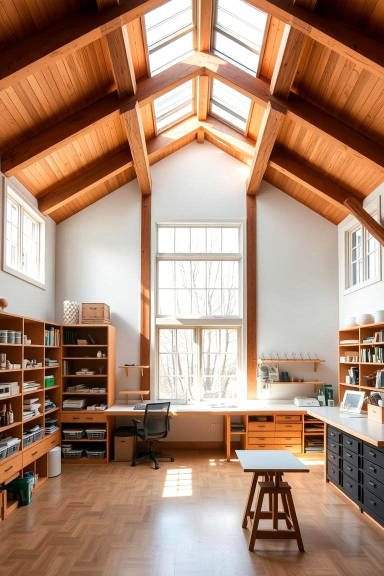 Improving Air Circulation within the Homes Interior - 24 Vaulted Ceiling With Beams