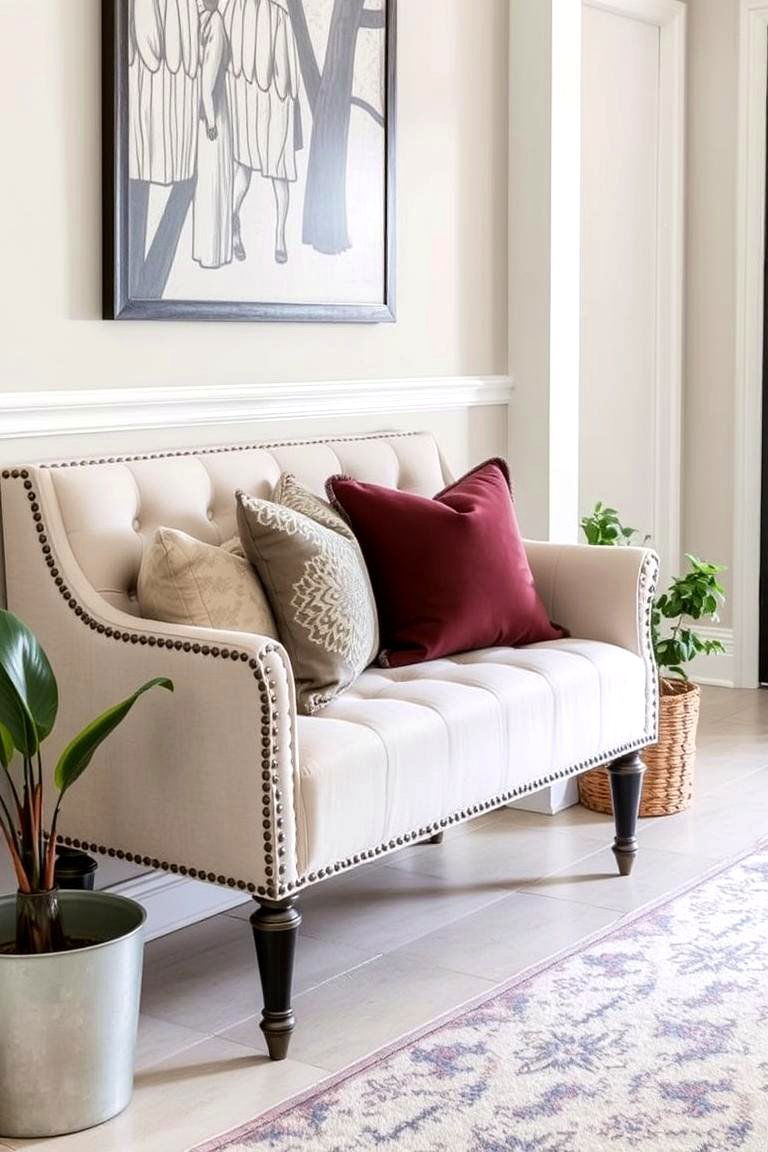 Include a Bench for Sitting - 24 Foyer Decor Ideas