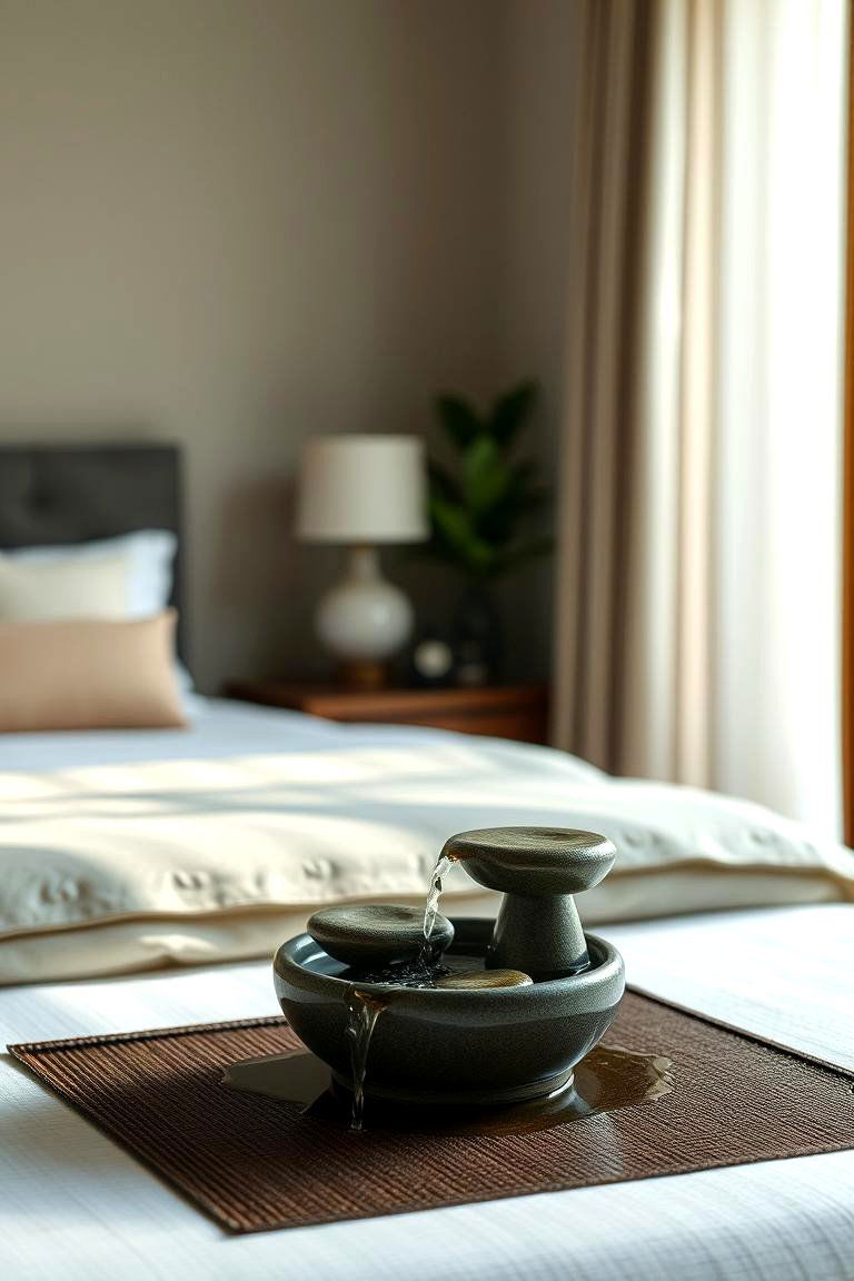 Include a Subtle Water Feature - 24 Zen Bedroom Ideas