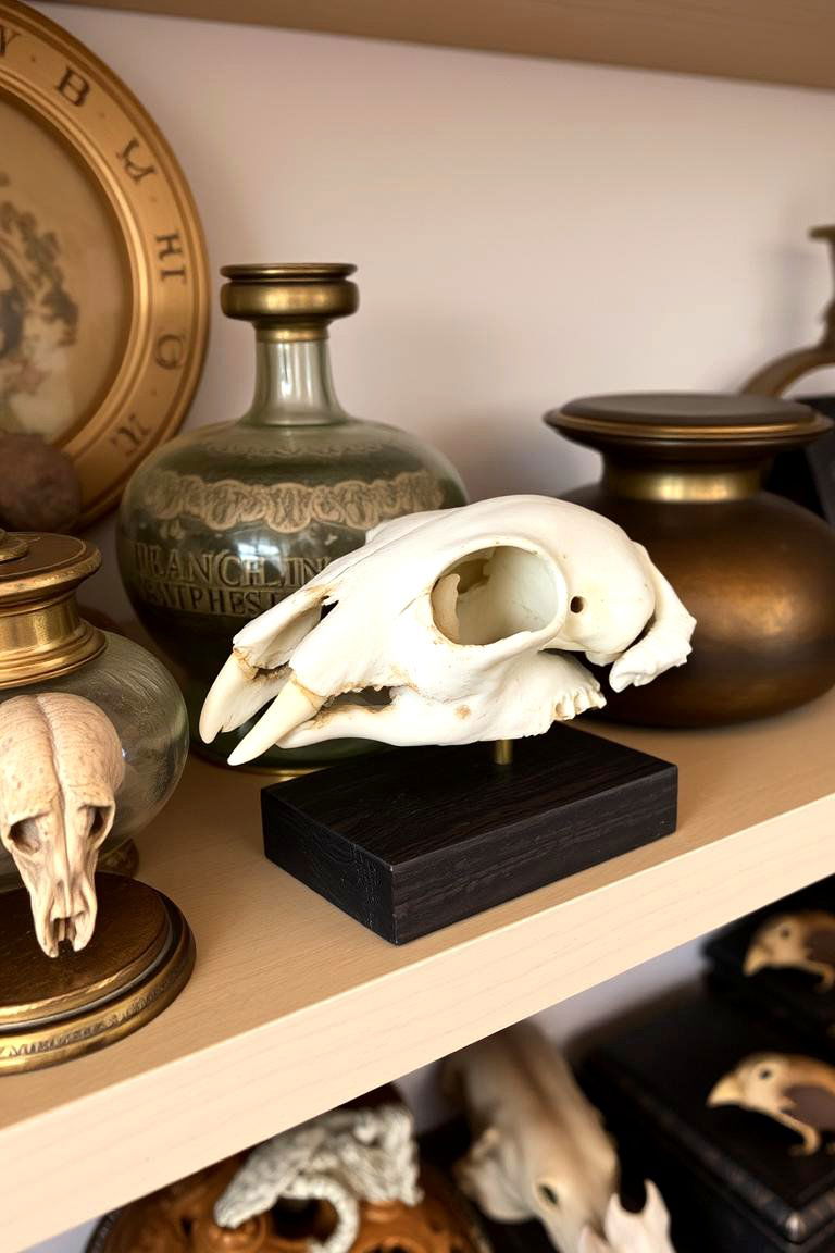 Incorporate Animal Skulls or Bones Ethically Sourced - 24 Witchy Living Room Ideas