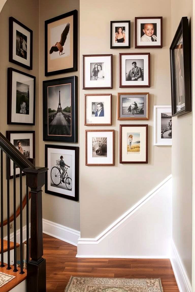 Incorporate Art or Photographs - 24 Stair Landing Ideas