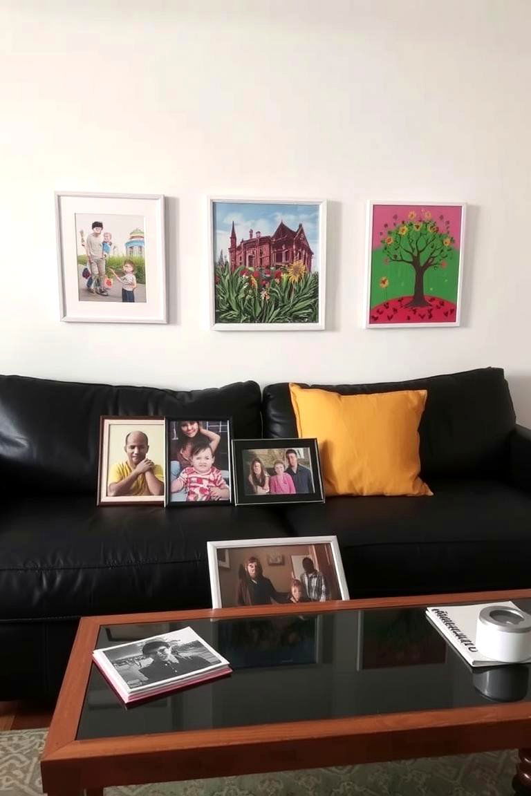 Incorporate Art to Personalize the Space - 24 Living Room Ideas With Black Couches