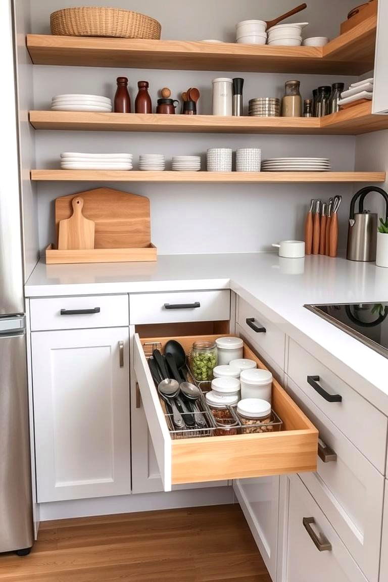 Incorporate Black or Grey Accents for Contrast - 24 Scandinavian Kitchen Ideas
