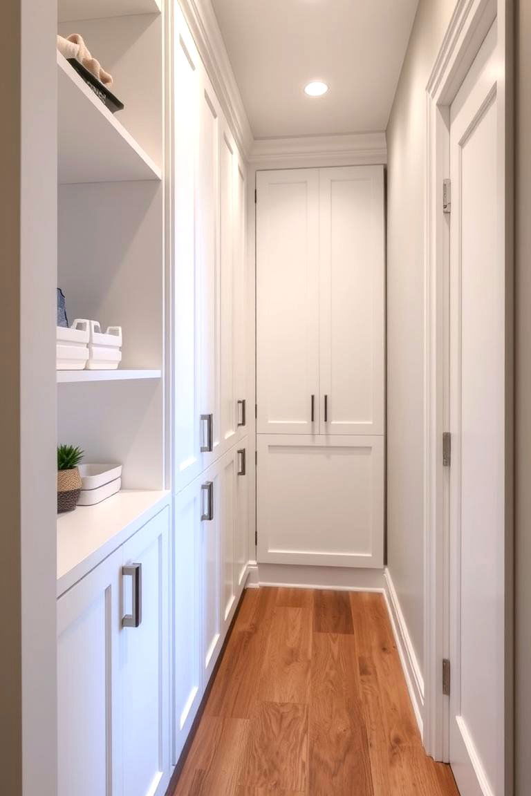 Incorporate Built In Storage - 24 Narrow Hallway Ideas
