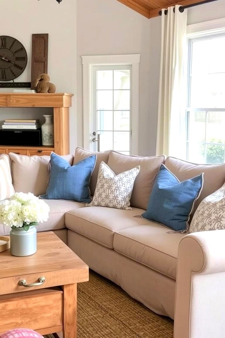 Incorporate Denim Accents - 24 Western Living Room Ideas