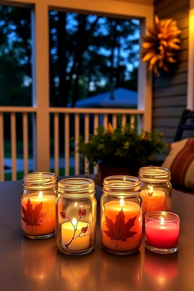 Incorporate Fall Scented Candles - 24 Fall Porch Decor Ideas
