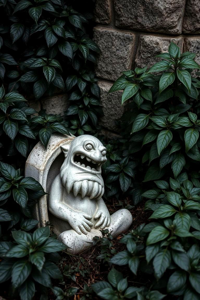 Incorporate Gargoyles and Grotesques - 24 Gothic Garden Ideas