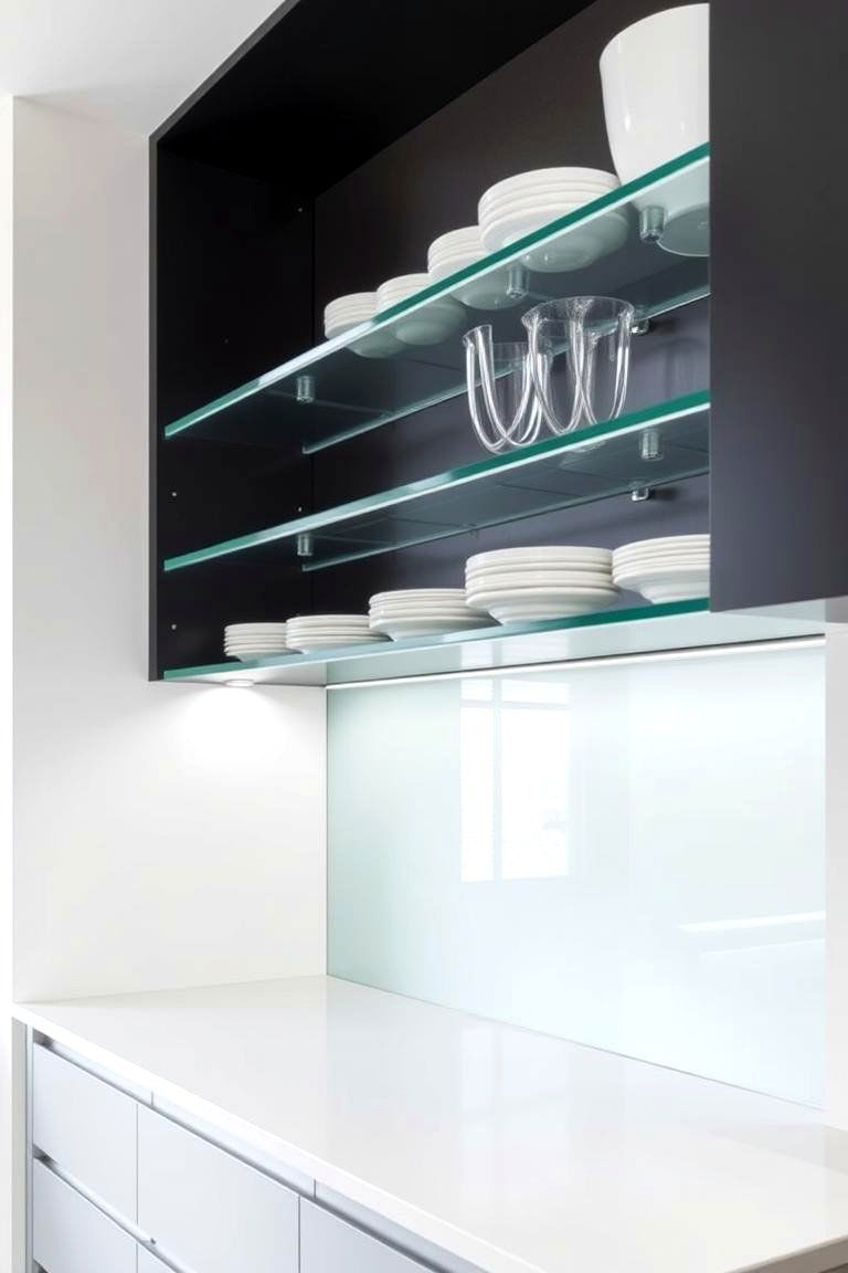 Incorporate Glass Accents - 24 Minimalist Kitchen Ideas