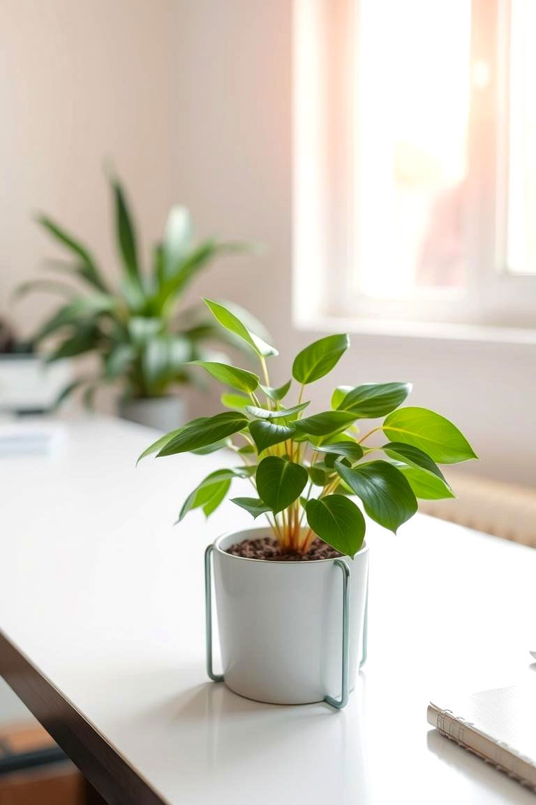 Incorporate Greenery - 24 Home Office Decor Ideas