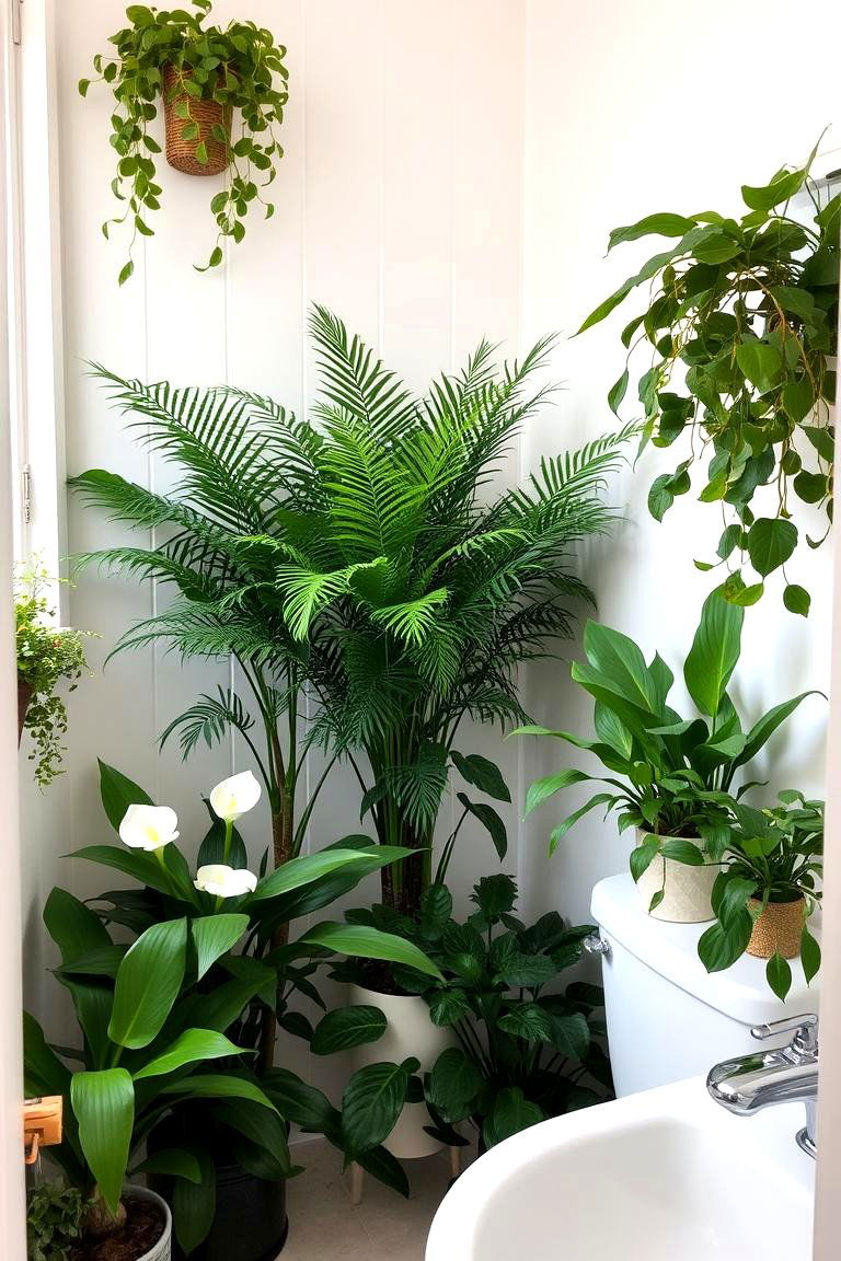 Incorporate Greenery with Indoor Plants - 24 Bathroom Remodel Ideas