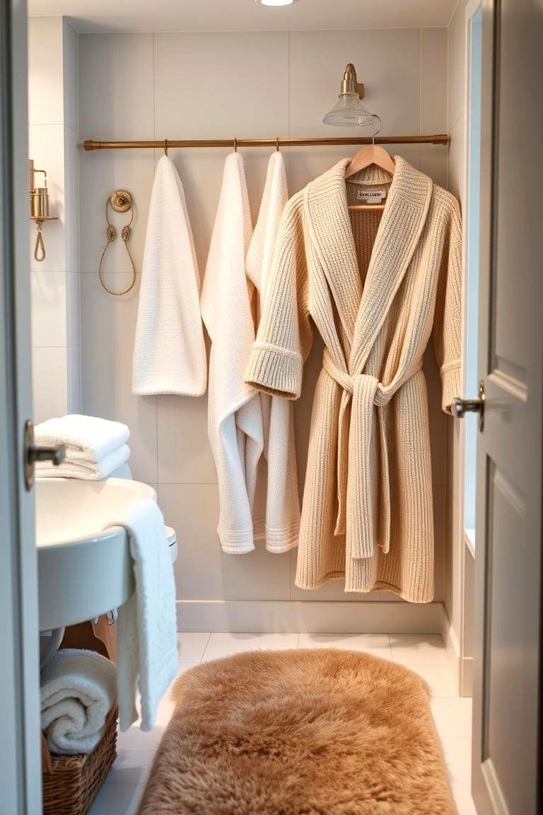 Incorporate Luxurious Fabrics and Textiles - 24 Apartment Bathroom Ideas