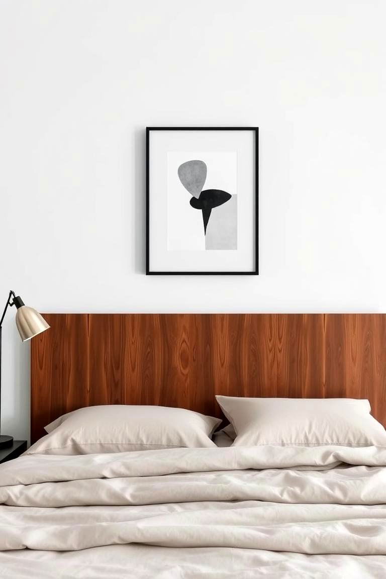 Incorporate Minimalist Artwork - 24 Minimalist Bedroom Ideas