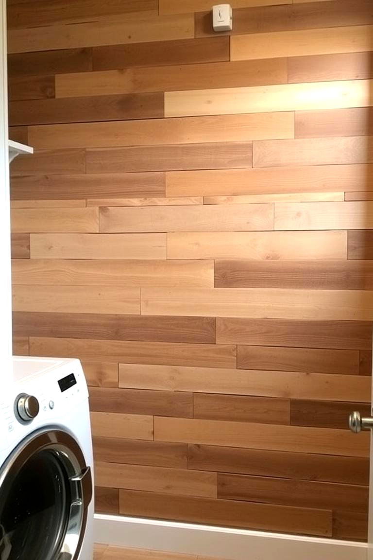 Incorporate Reclaimed Wood Accents - 24 Rustic Laundry Room Ideas