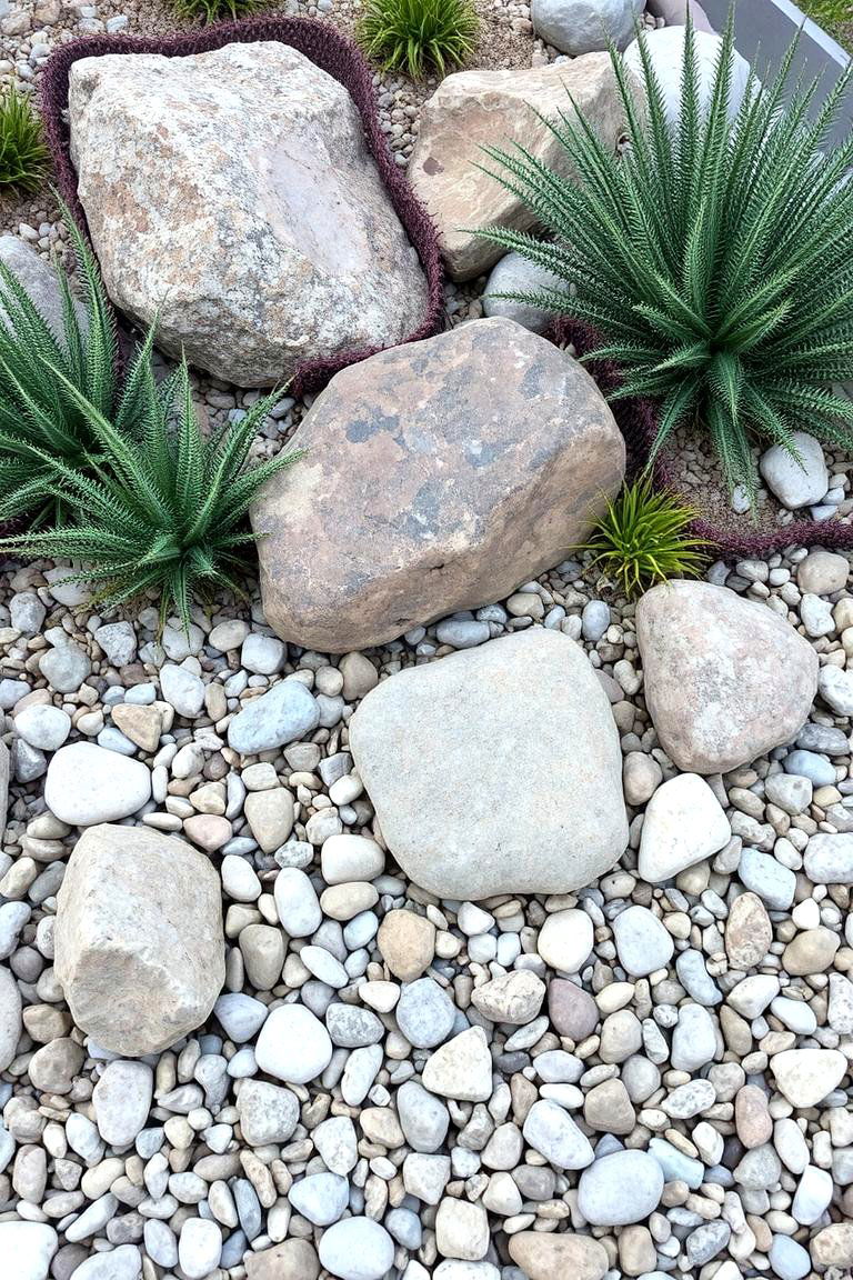 Incorporate Rocks and Gravel - 24 Xeriscape Ideas
