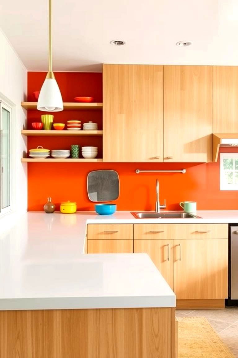 Incorporate Sliding Doors for Pantry - 24 Mid-century Modern Kitchen Ideas