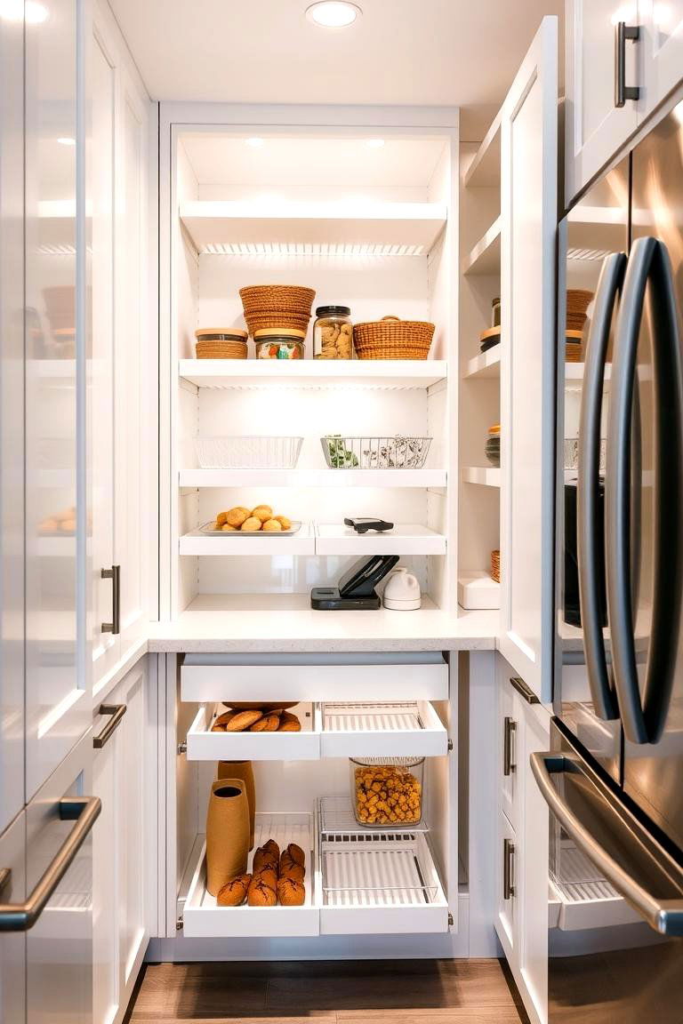 Incorporate Smart Storage Solutions - 24 Small White Kitchen Ideas