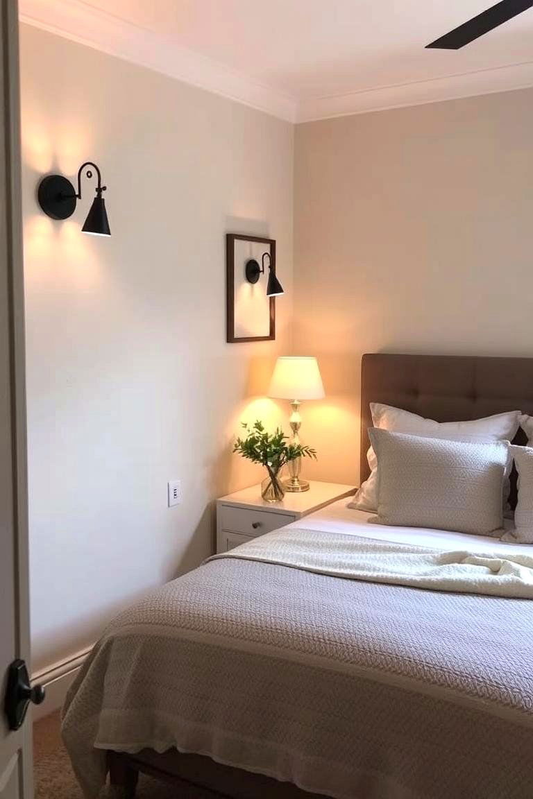 Incorporate Soft Lighting - 24 Small Guest Bedroom Ideas