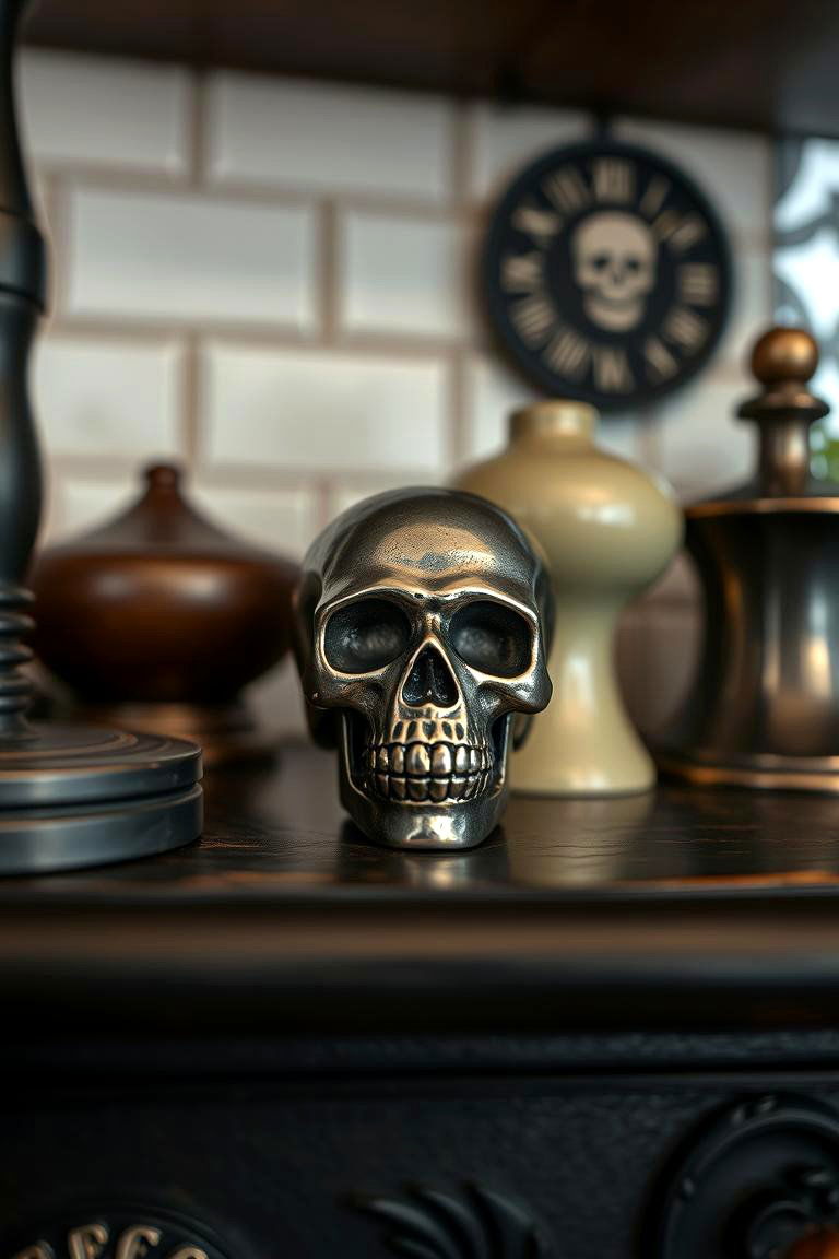 Incorporate Subtle Skull Motifs Tastefully - 24 Gothic Kitchen Ideas