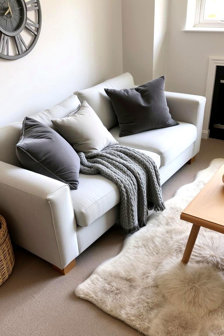 Incorporate Textural Elements - 24 Grey Living Room Ideas