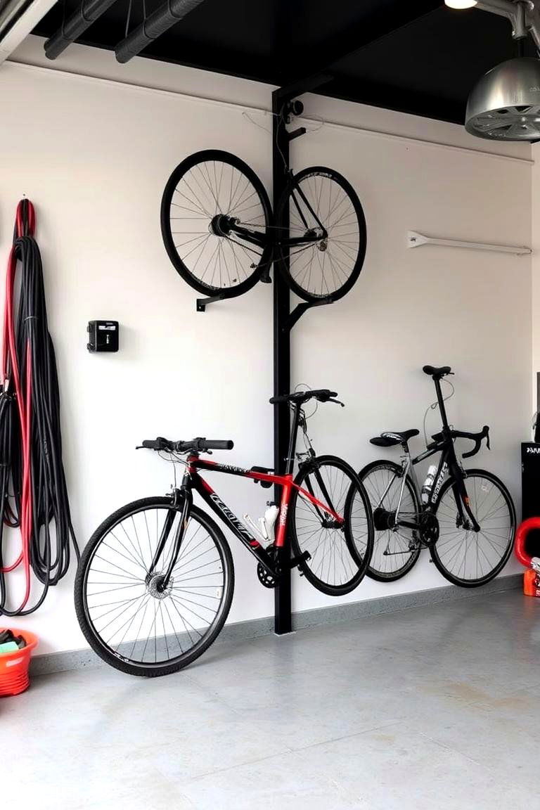 Incorporate Vertical Bike Storage - 24 Garage Makeover Ideas