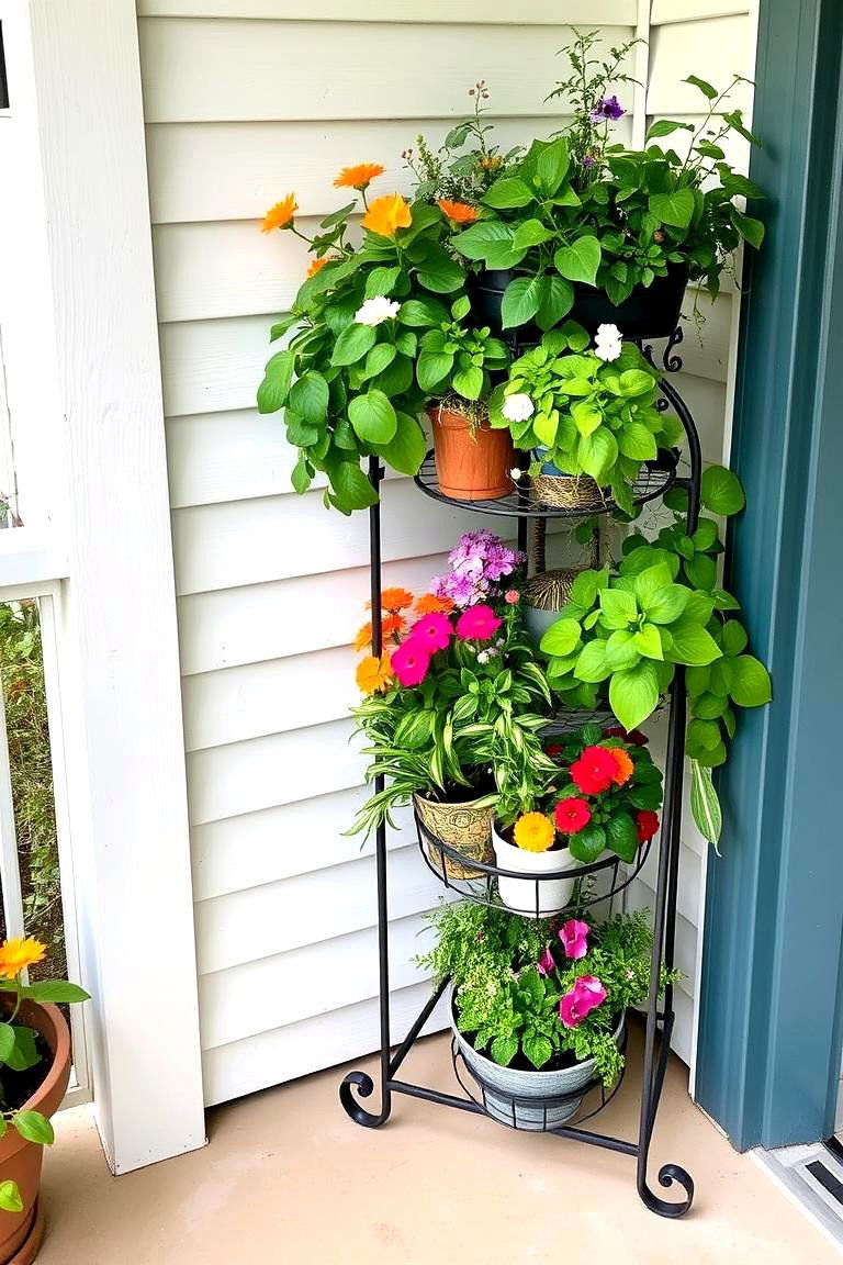 Incorporate Vertical Gardening for Lushness - 24 Small Front Porch Ideas