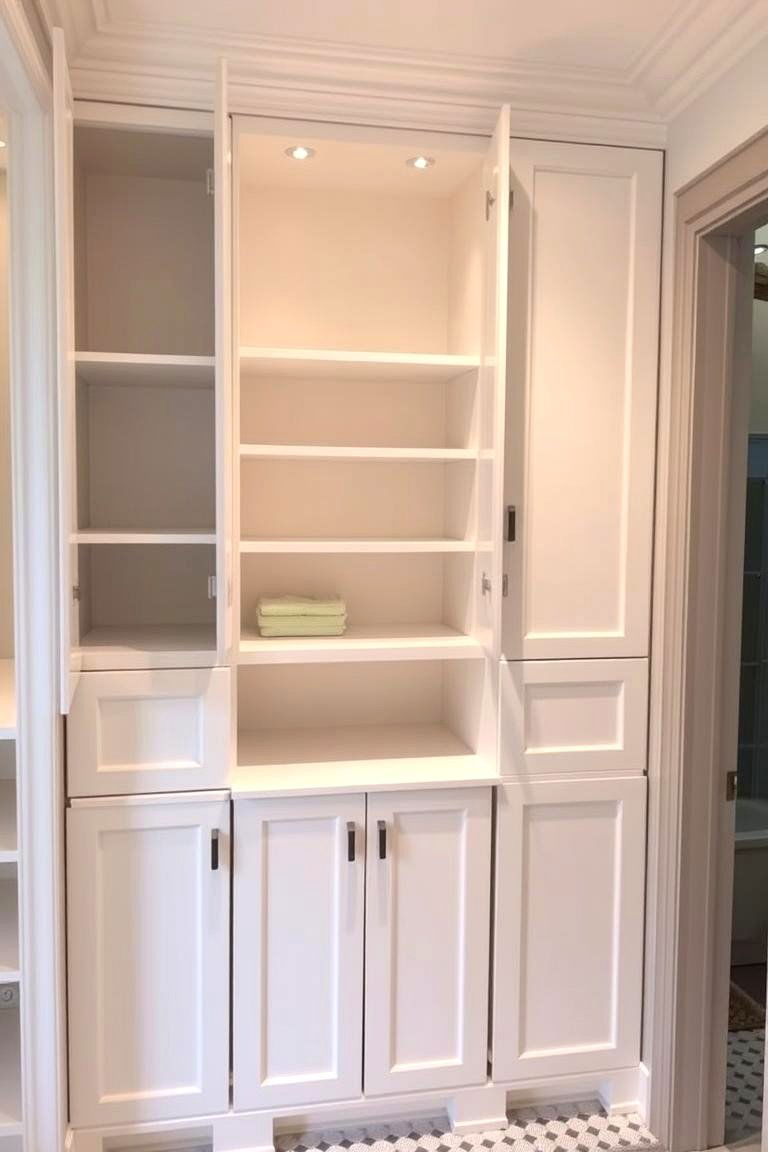 Incorporate Vertical Storage for Efficient Use of Space - 24 Half Bathroom Ideas