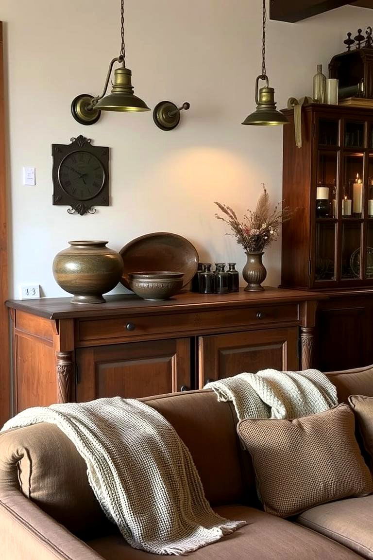 Incorporate Vintage and Rustic Accents - 24 Southwestern Living Room Ideas