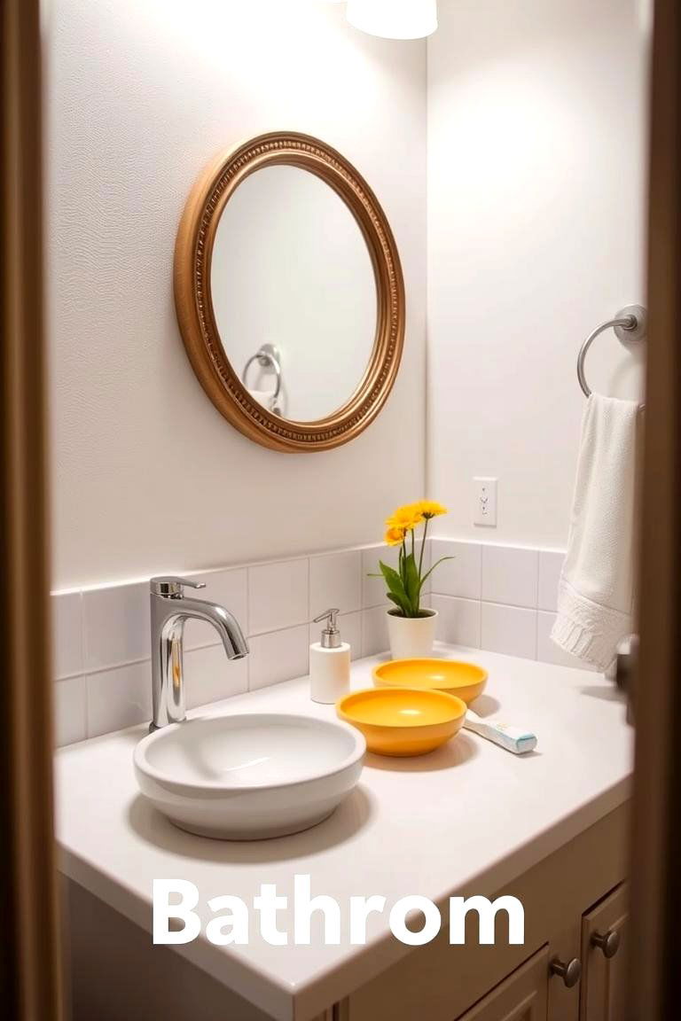Incorporate Yellow Decorative Accents - 24 Yellow Bathroom Ideas