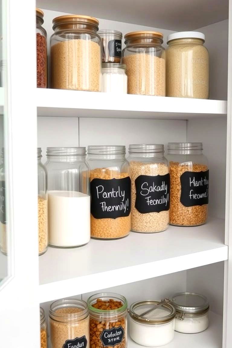 Incorporate a Chalkboard or Label System - 24 Open Pantry Ideas