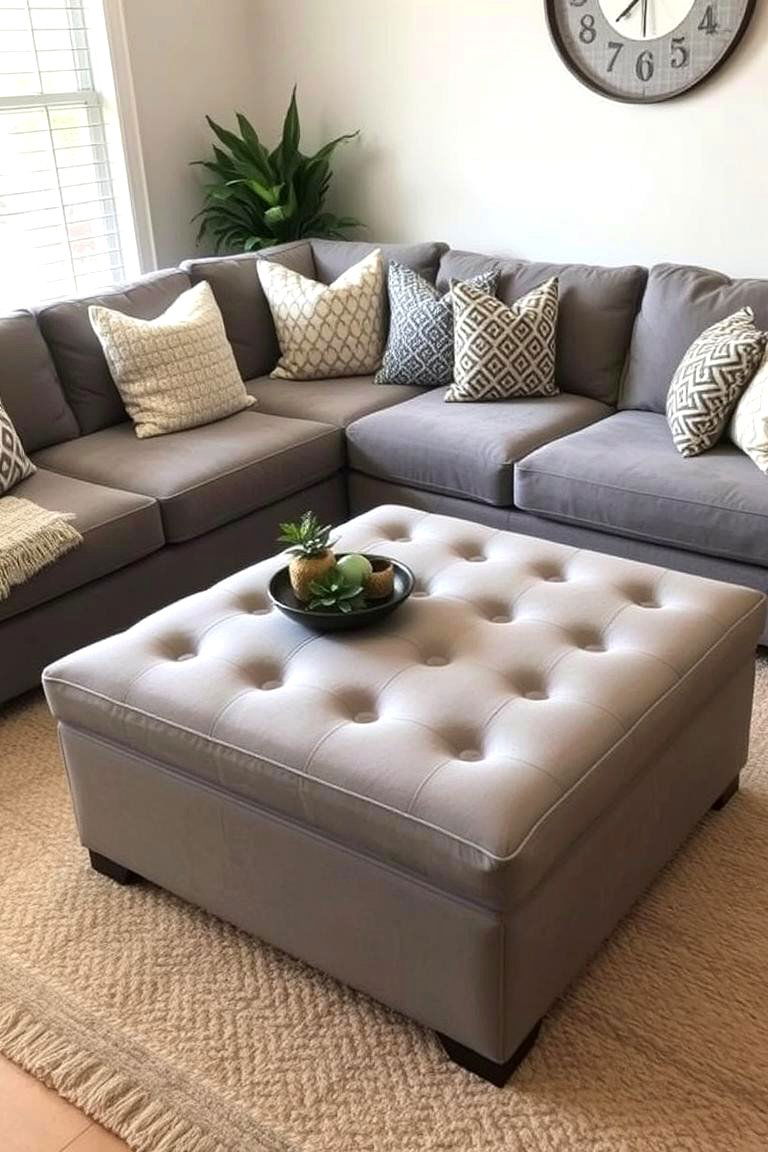 Incorporate a Comfortable and Inviting Footrest - 24 Simple Living Room Ideas