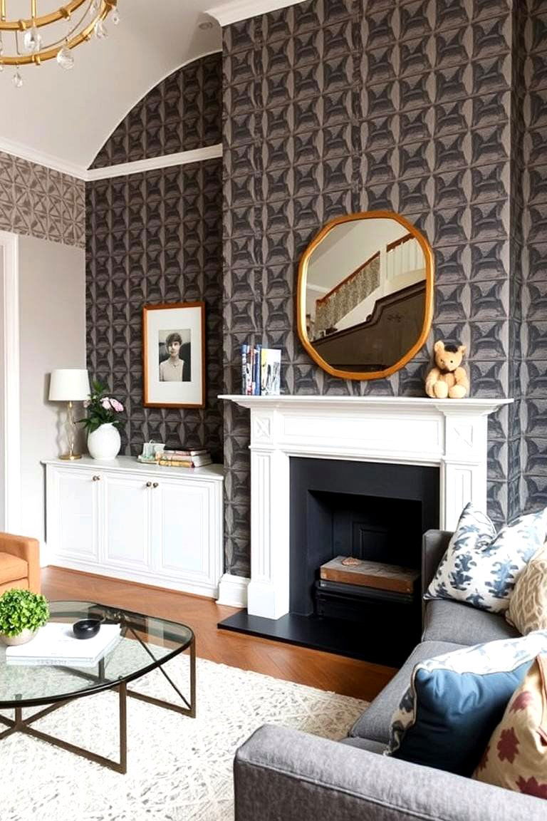 Incorporate a Feature Wall for Focus - 24 Awkward Living Room Layout Ideas