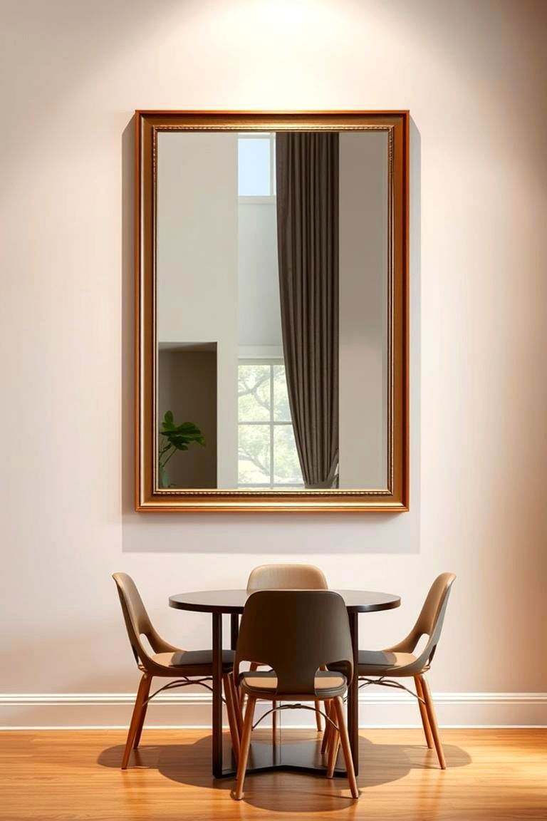 Incorporate a Mirror - 24 Small Dining Room Ideas