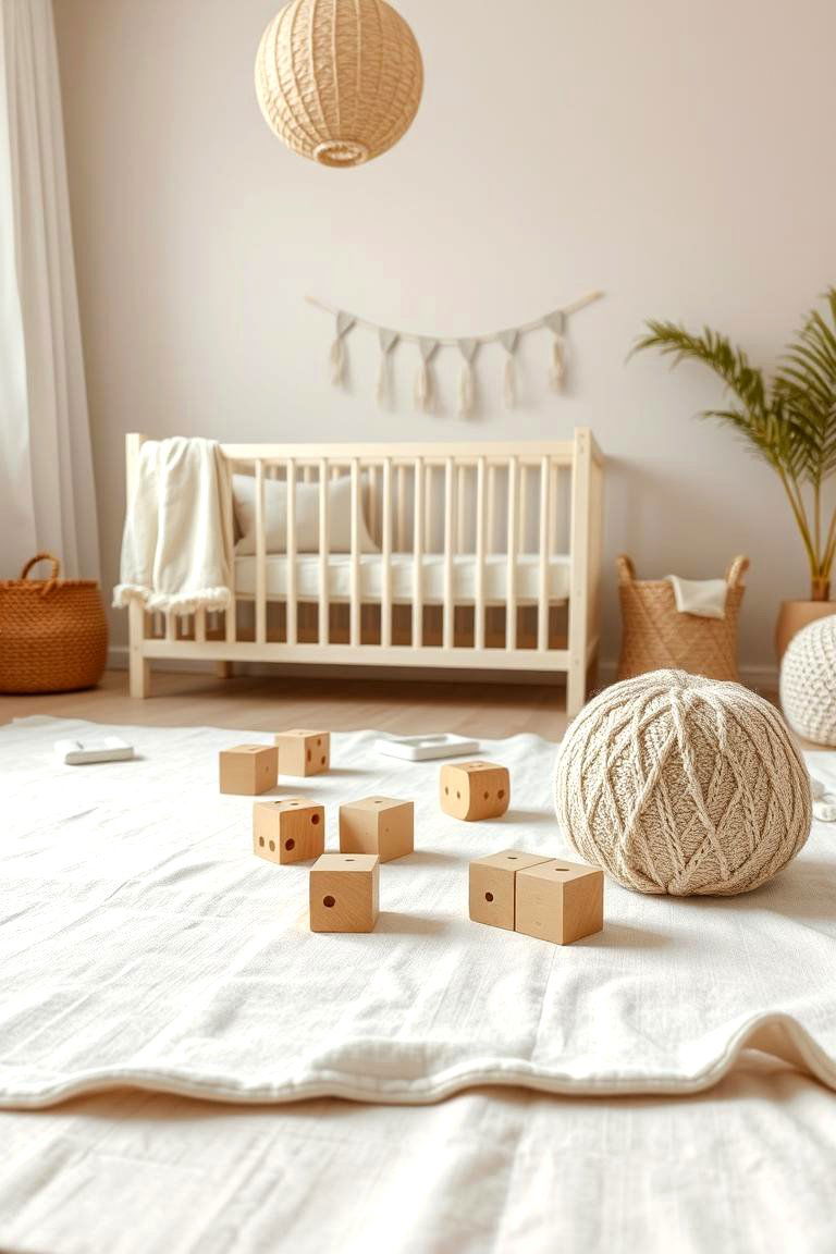 Incorporate a Natural Play Area with Safe Materials - 24 Green Nursery Ideas