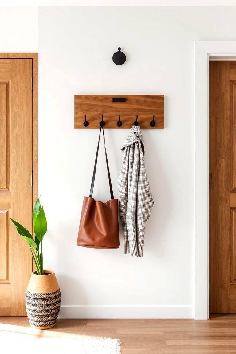 Incorporate a Stylish Coat Rack - 24 Entryway Closet Ideas