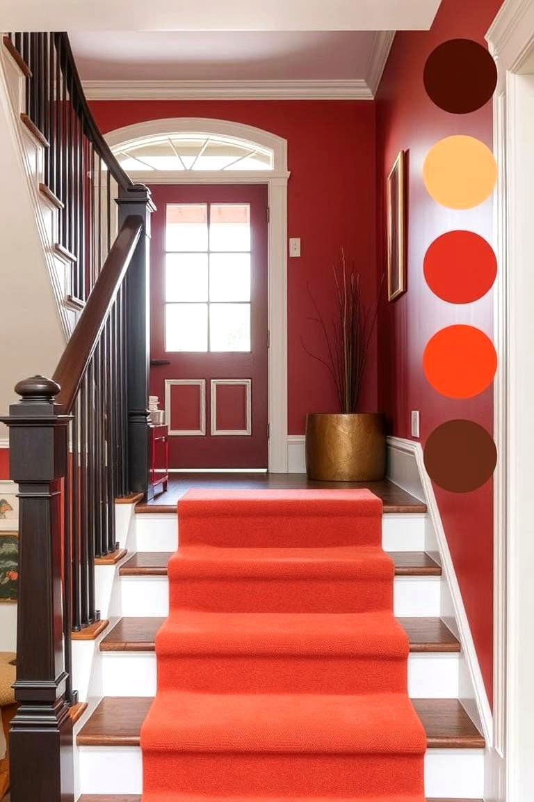 Incorporate a Warm Palette - 24 Stair Landing Ideas