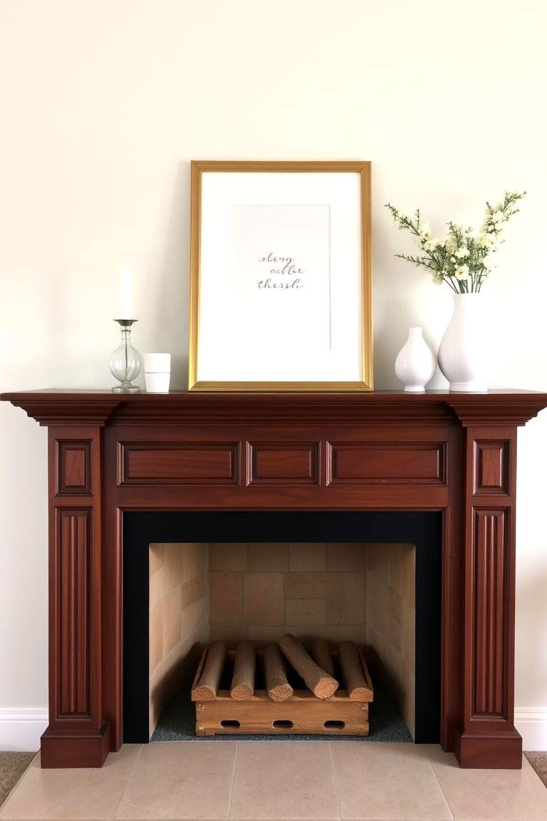Incorporate a Wooden Mantel - 24 Fireplace Decor Ideas