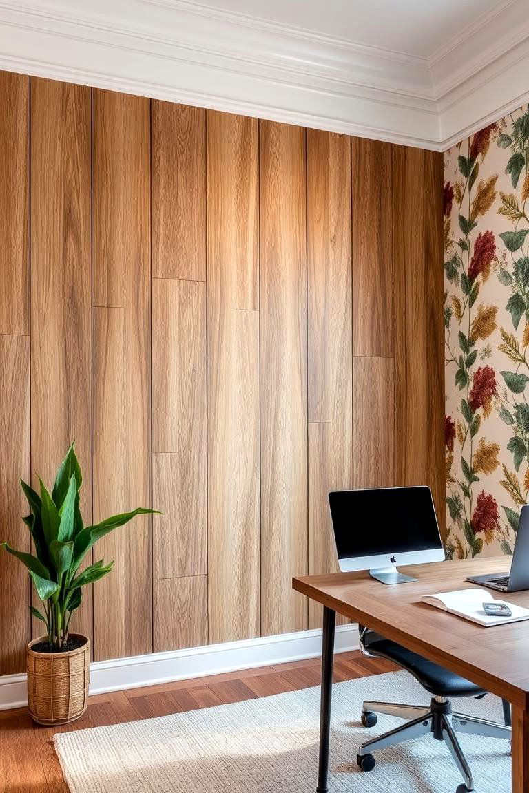 Incorporate an Accent Wall - 24 Home Office Decor Ideas
