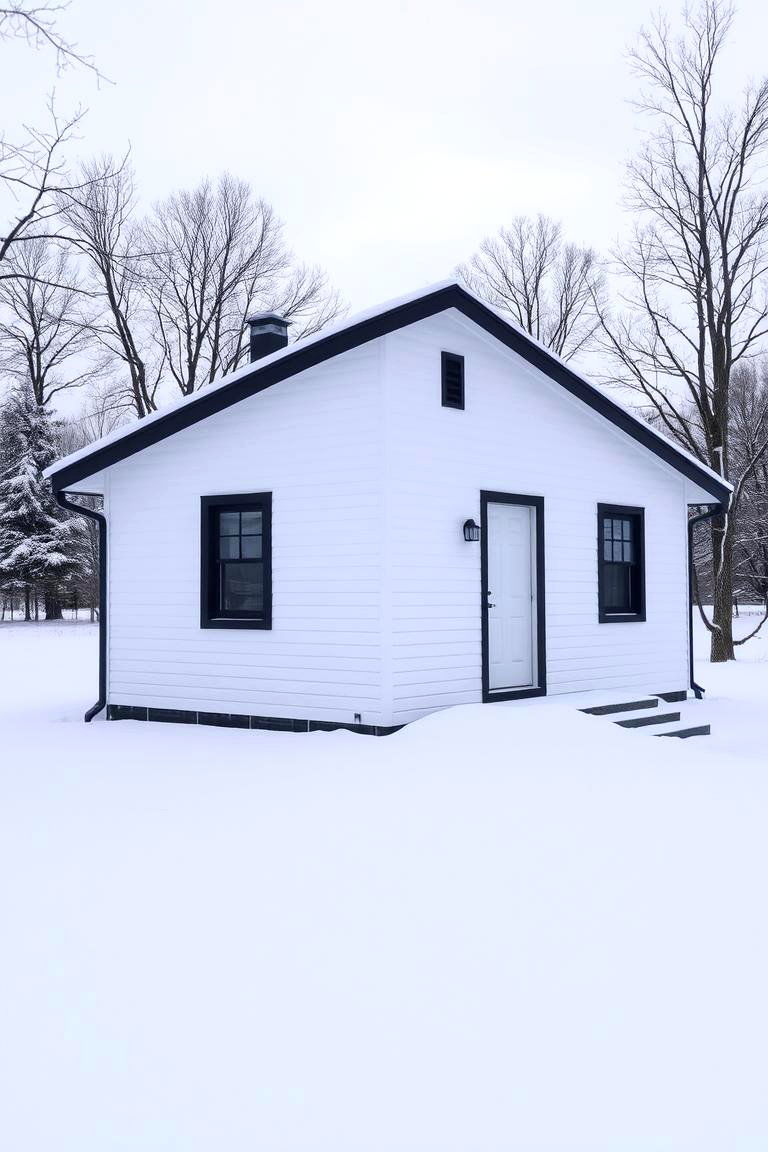 Incorporating Black Hardware - 24 single story white house black trim