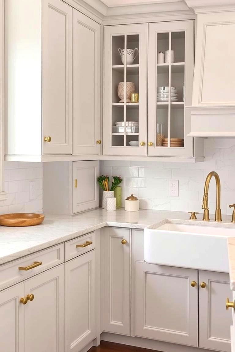 Incorporating Farmhouse Sinks with Gray Cabinets - 24 Farmhouse Kitchen With Gray Cabinets Ideas