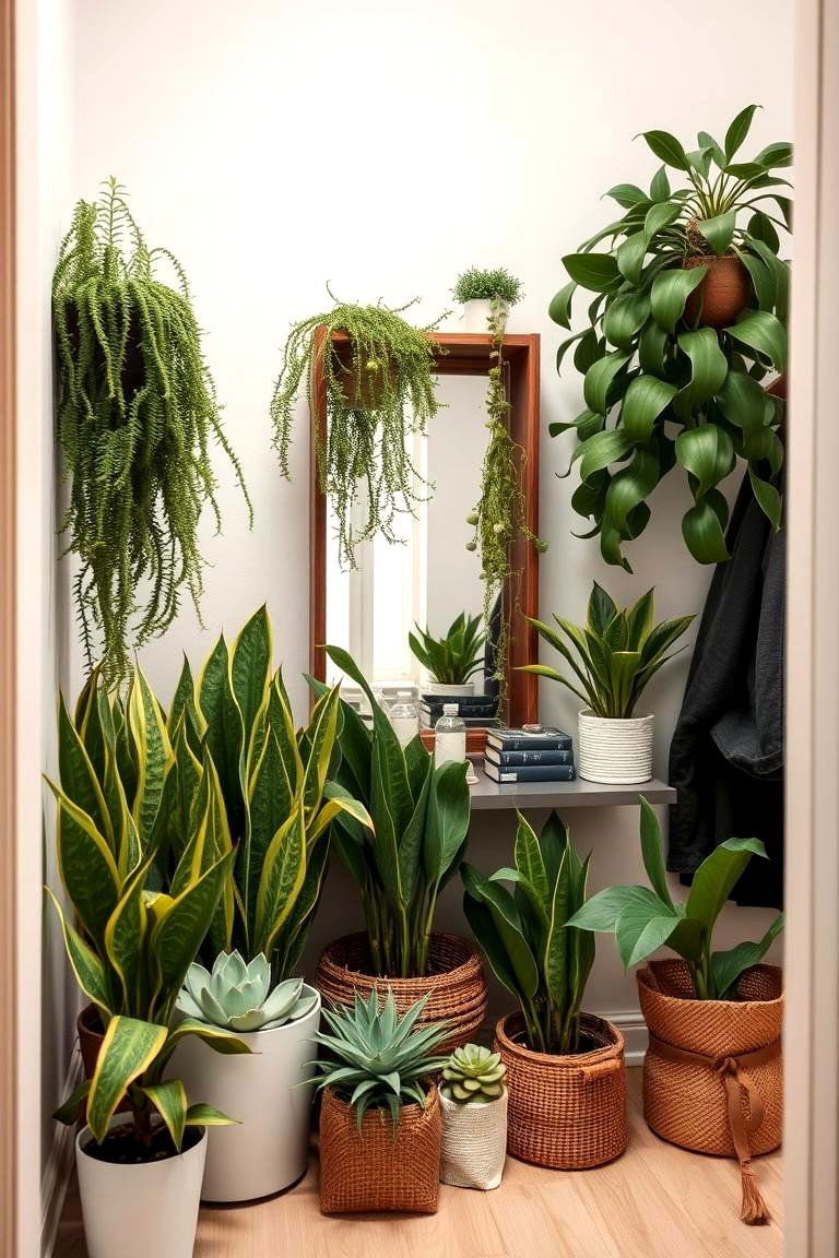 Incorporating Greenery for Freshness - 24 Dressing Room Ideas