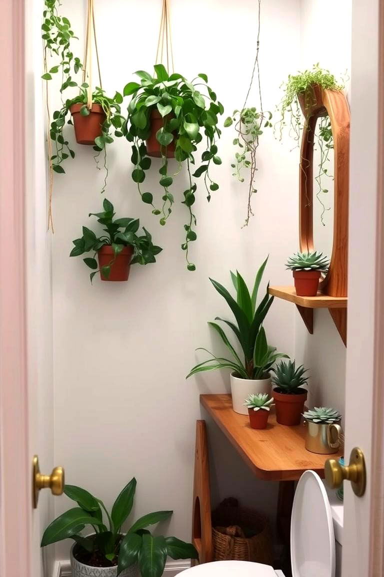 Incorporating Greenery for a Fresh Look - 24 Eclectic Powder Room Ideas