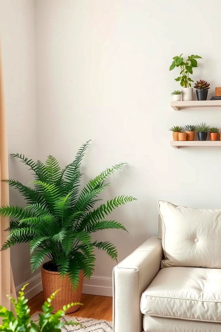 Incorporating Indoor Greenery - 24 Greige Living Room Ideas
