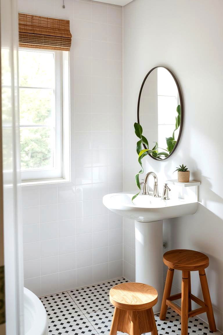 Incorporating Indoor Plants - 24 Neutral Bathroom Ideas
