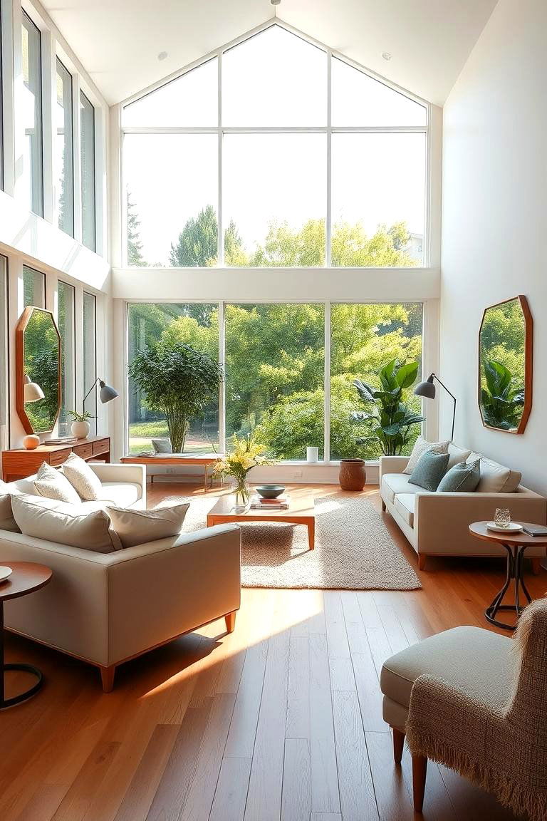 Incorporating Natural Light Strategically - 24 Organic Modern Living Room Design Ideas