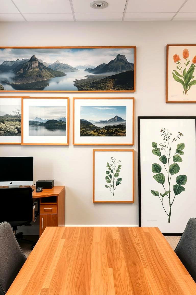 Incorporating Nature Inspired Art - 24 Office Interior Design Ideas