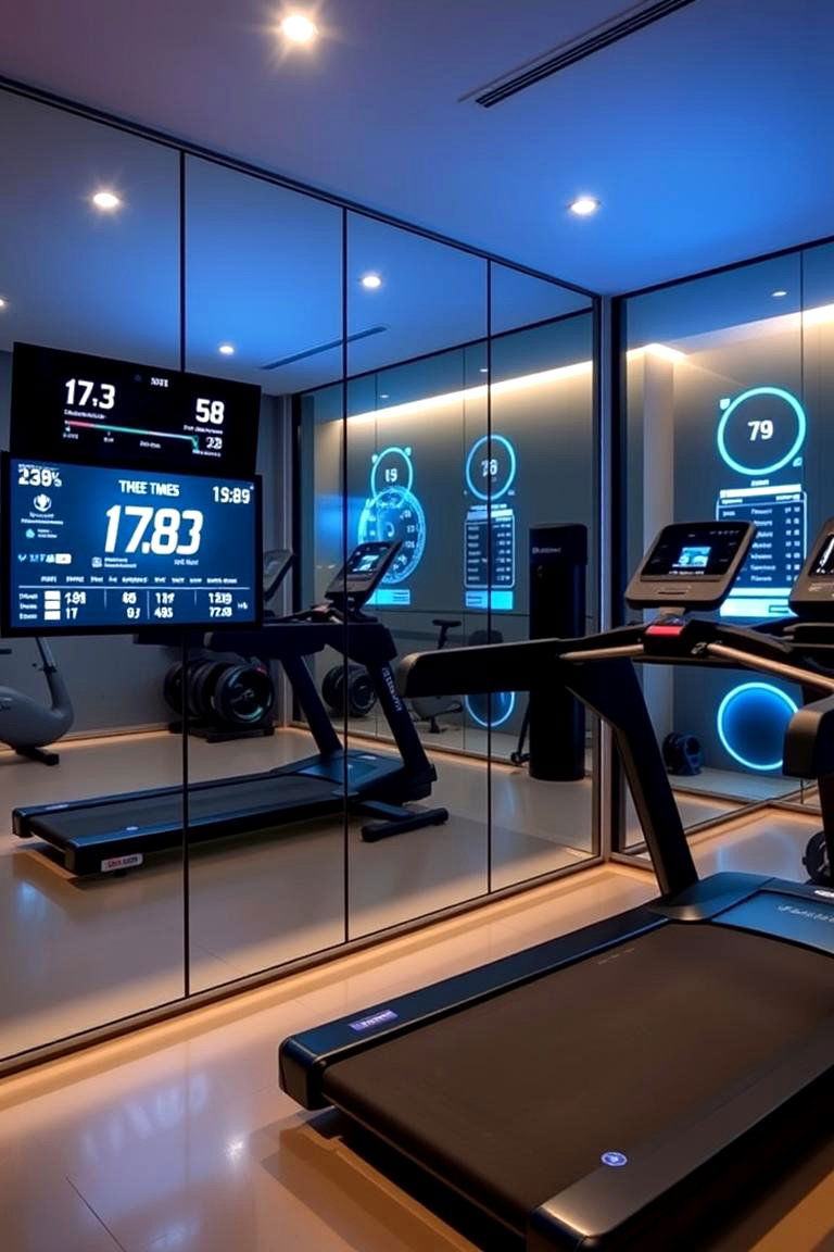Incorporating Smart Technology - 24 Home Gym Ideas