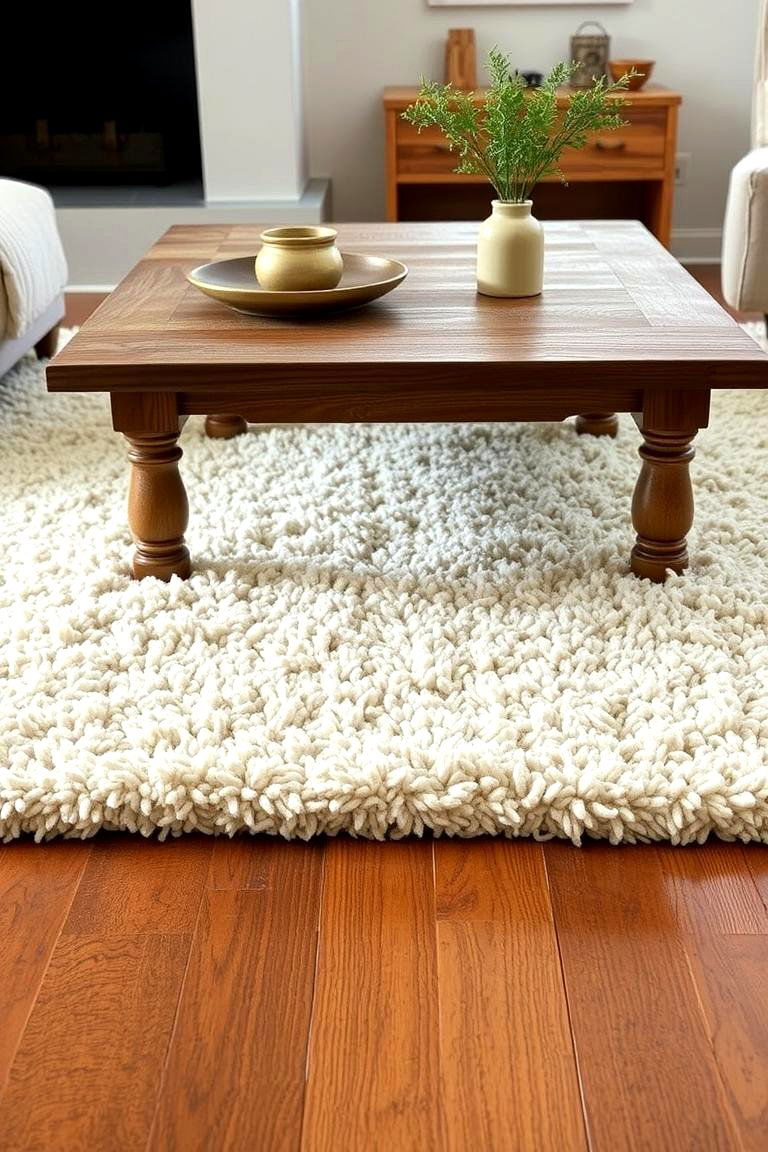 Incorporating Soft Natural Rugs - 24 French Country Living Room Ideas